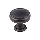 Top Knobs [TK832BLK] Die Cast Zinc Cabinet Knob - Eden Series - Flat Black Finish - 1 3/8&quot; Dia.