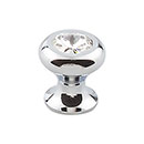 Top Knobs [TK845PC] Crystal Cabinet Knob - Hayley Series - Clear - Polished Chrome Stem - 15/16" Dia.
