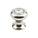 Top Knobs [TK845PN] Crystal Cabinet Knob - Hayley Series - Clear - Polished Nickel Stem - 15/16" Dia.