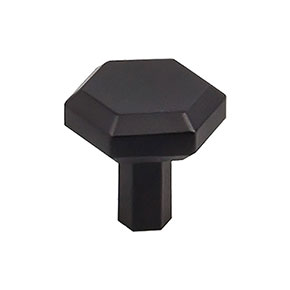 Top Knobs [TK791BLK] Die Cast Zinc Cabinet Knob - Lydia Series - Flat Black Finish - 1 1/8" Dia.