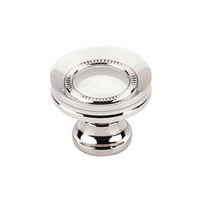 Top Knobs [M1325] Die Cast Zinc Cabinet Knob - Button Faced Series - Polished Nickel Finish - 1 1/4" Dia.