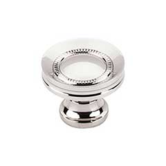 Top Knobs [M1325] Die Cast Zinc Cabinet Knob - Button Faced Series - Polished Nickel Finish - 1 1/4&quot; Dia.