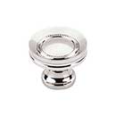 Top Knobs [M1325] Die Cast Zinc Cabinet Knob - Button Faced Series - Polished Nickel Finish - 1 1/4" Dia.