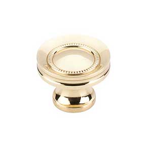 Top Knobs [M290] Die Cast Zinc Cabinet Knob - Button Faced Series - Polished Brass Finish - 1 1/4" Dia.