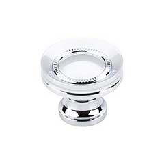 Top Knobs [M291] Die Cast Zinc Cabinet Knob - Button Faced Series - Polished Chrome Finish - 1 1/4&quot; Dia.