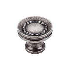 Top Knobs [M294] Die Cast Zinc Cabinet Knob - Button Faced Series - Pewter Antique Finish - 1 1/4" Dia.