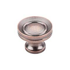 Top Knobs [M297] Die Cast Zinc Cabinet Knob - Button Faced Series - Antique Copper Finish - 1 1/4" Dia.