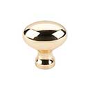 Top Knobs [M368] Die Cast Zinc Cabinet Knob - Egg Series - Polished Brass Finish - 1 1/4&quot; L