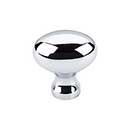 Top Knobs [M369] Die Cast Zinc Cabinet Knob - Egg Series - Polished Chrome Finish - 1 1/4&quot; L