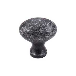 Top Knobs [M405] Die Cast Zinc Cabinet Knob - Egg Series - Black Iron Finish - 1 1/4" L