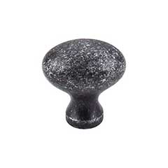 Top Knobs [M405] Die Cast Zinc Cabinet Knob - Egg Series - Black Iron Finish - 1 1/4" L