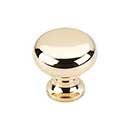 Top Knobs [M269] Die Cast Zinc Cabinet Knob - Flat Faced Series - Polished Brass Finish - 1 1/4" Dia.