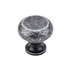 Top Knobs [M273] Die Cast Zinc Cabinet Knob - Flat Faced Series - Black Iron Finish - 1 1/4" Dia.