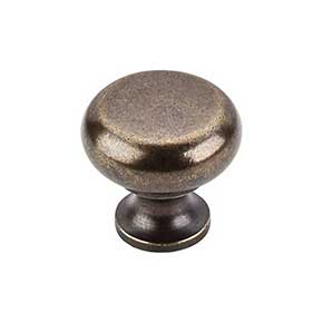 Top Knobs [M276] Die Cast Zinc Cabinet Knob - Flat Faced Series - German Bronze Finish - 1 1/4" Dia.