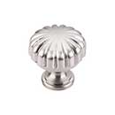 Top Knobs [M1318] Die Cast Zinc Cabinet Knob - Melon Series - Brushed Satin Nickel Finish - 1 1/4&quot; Dia.