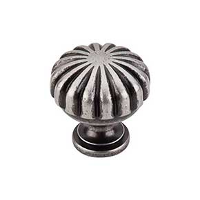 Top Knobs [M1596] Die Cast Zinc Cabinet Knob - Melon Series - Pewter Antique Finish - 1 1/4" Dia.