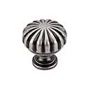 Top Knobs [M1596] Die Cast Zinc Cabinet Knob - Melon Series - Pewter Antique Finish - 1 1/4" Dia.