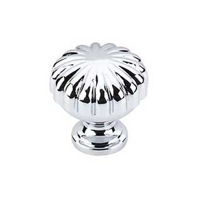 Top Knobs [M1615] Die Cast Zinc Cabinet Knob - Melon Series - Polished Chrome Finish - 1 1/4" Dia.