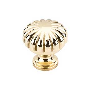 Top Knobs [M320] Die Cast Zinc Cabinet Knob - Melon Series - Polished Brass Finish - 1 1/4" Dia.