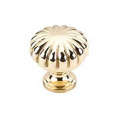 Top Knobs [M320] Die Cast Zinc Cabinet Knob - Melon Series - Polished Brass Finish - 1 1/4&quot; Dia.