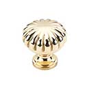 Top Knobs [M320] Die Cast Zinc Cabinet Knob - Melon Series - Polished Brass Finish - 1 1/4" Dia.