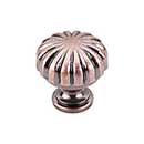 Top Knobs [M323] Die Cast Zinc Cabinet Knob - Melon Series - Antique Copper Finish - 1 1/4&quot; Dia.