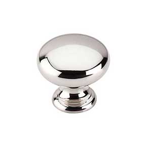 Top Knobs [M1312] Die Cast Zinc Cabinet Knob - Mushroom Series - Polished Nickel Finish - 1 1/4" Dia.