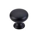 Top Knobs [M285] Die Cast Zinc Cabinet Knob - Mushroom Series - Flat Black Finish - 1 1/4" Dia.