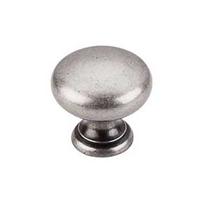 Top Knobs [M286] Die Cast Zinc Cabinet Knob - Mushroom Series - Pewter Antique Finish - 1 1/4" Dia.