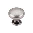 Top Knobs [M286] Die Cast Zinc Cabinet Knob - Mushroom Series - Pewter Antique Finish - 1 1/4" Dia.