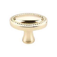 Top Knobs [M346] Die Cast Zinc Cabinet Knob - Oval Rope Series - Polished Brass Finish - 1 1/4&quot; L