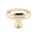 Top Knobs [M346] Die Cast Zinc Cabinet Knob - Oval Rope Series - Polished Brass Finish - 1 1/4" L