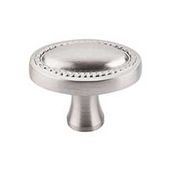 Top Knobs [M347] Die Cast Zinc Cabinet Knob - Oval Rope Series - Brushed Satin Nickel Finish - 1 1/4&quot; L
