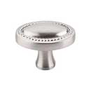Top Knobs [M347] Die Cast Zinc Cabinet Knob - Oval Rope Series - Brushed Satin Nickel Finish - 1 1/4" L