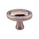 Top Knobs [M404] Die Cast Zinc Cabinet Knob - Oval Rope Series - Antique Copper Finish - 1 1/4" L