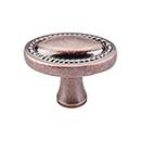 Top Knobs [M404] Die Cast Zinc Cabinet Knob - Oval Rope Series - Antique Copper Finish - 1 1/4&quot; L