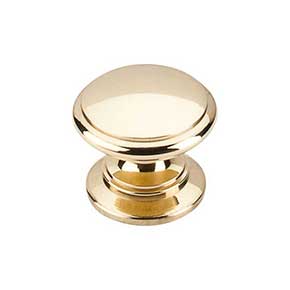 Top Knobs [M349] Die Cast Zinc Cabinet Knob - Ray Series - Polished Brass Finish - 1 1/4" Dia.