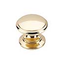 Top Knobs [M349] Die Cast Zinc Cabinet Knob - Ray Series - Polished Brass Finish - 1 1/4" Dia.