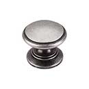 Top Knobs [M354] Die Cast Zinc Cabinet Knob - Ray Series - Pewter Antique Finish - 1 1/4" Dia.