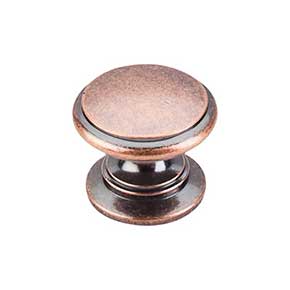 Top Knobs [M357] Die Cast Zinc Cabinet Knob - Ray Series - Antique Copper Finish - 1 1/4" Dia.