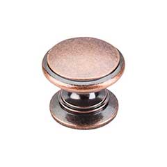 Top Knobs [M357] Die Cast Zinc Cabinet Knob - Ray Series - Antique Copper Finish - 1 1/4" Dia.