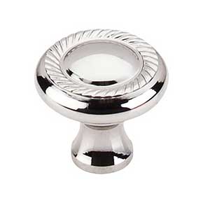 Top Knobs [M1585] Die Cast Zinc Cabinet Knob - Swirl Cut Series - Polished Nickel Finish - 1 1/4" Dia.