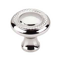 Top Knobs [M1585] Die Cast Zinc Cabinet Knob - Swirl Cut Series - Polished Nickel Finish - 1 1/4&quot; Dia.