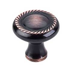 Top Knobs [M1586] Die Cast Zinc Cabinet Knob - Swirl Cut Series - Tuscan Bronze Finish - 1 1/4&quot; Dia.
