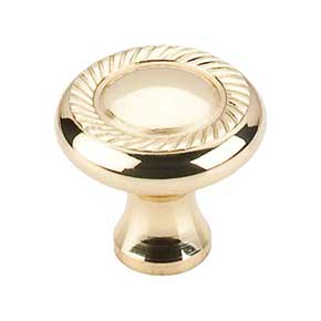 Top Knobs [M324] Die Cast Zinc Cabinet Knob - Swirl Cut Series - Polished Brass Finish - 1 1/4" Dia.