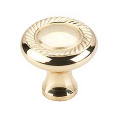 Top Knobs [M324] Die Cast Zinc Cabinet Knob - Swirl Cut Series - Polished Brass Finish - 1 1/4&quot; Dia.