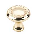 Top Knobs [M324] Die Cast Zinc Cabinet Knob - Swirl Cut Series - Polished Brass Finish - 1 1/4&quot; Dia.