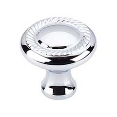 Top Knobs [M325] Die Cast Zinc Cabinet Knob - Swirl Cut Series - Polished Chrome Finish - 1 1/4&quot; Dia.