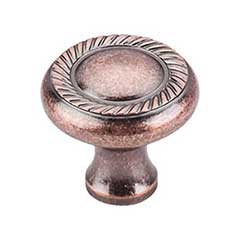 Top Knobs [M332] Die Cast Zinc Cabinet Knob - Swirl Cut Series - Antique Copper Finish - 1 1/4&quot; Dia.
