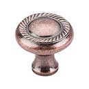 Top Knobs [M332] Die Cast Zinc Cabinet Knob - Swirl Cut Series - Antique Copper Finish - 1 1/4" Dia.